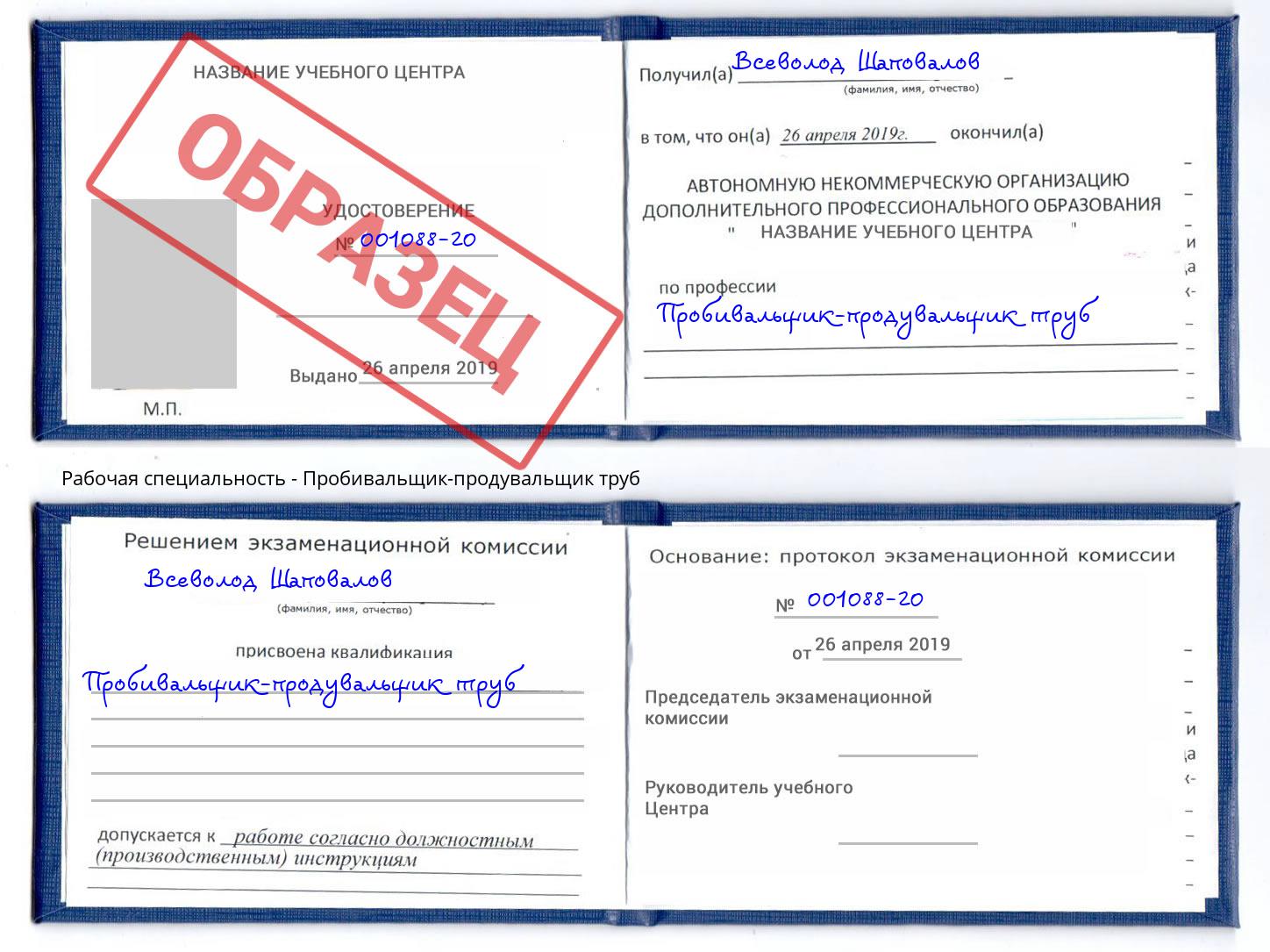 Пробивальщик-продувальщик труб Партизанск