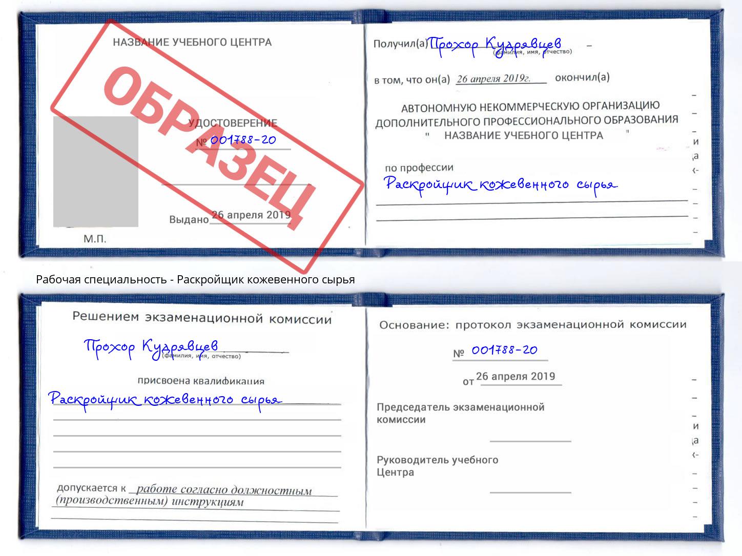 Раскройщик кожевенного сырья Партизанск